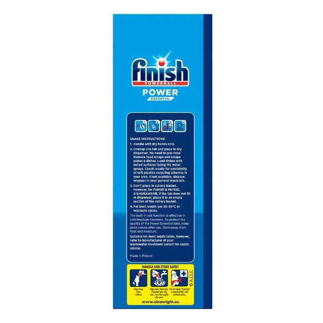4x 120pc Finish Power Essential Dishwashing Tablets Lemon Sparkle Dish Cleaner