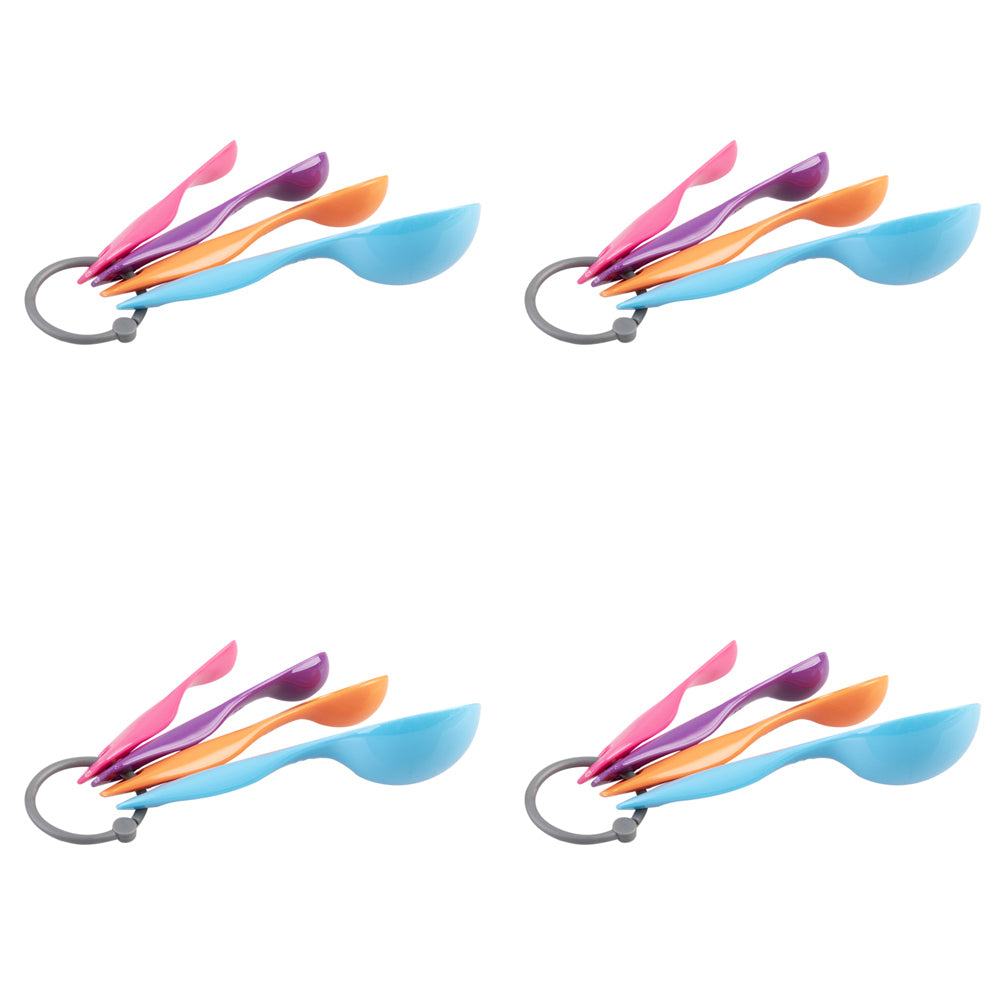 4x 4pc Appetito Measure Spoons Home Kitchen Cooking Utensil Set
