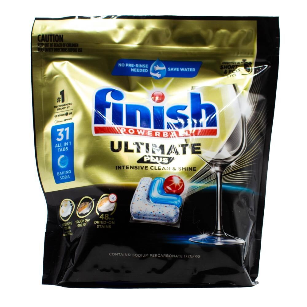 62pc Finish Dishwasher Tablets Powerball Ultimate Plus All-in-1