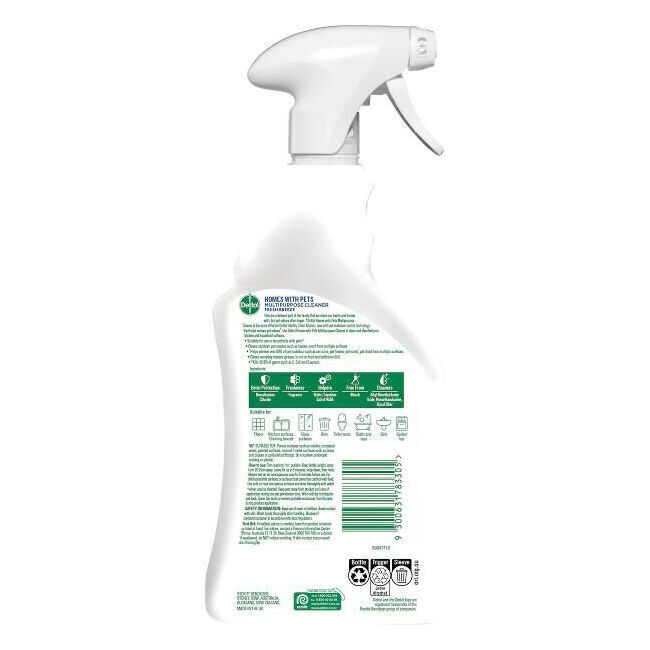 6PK Dettol Homes w/ Pets Multipurpose Cleaner Spray 750ml Fresh Breeze