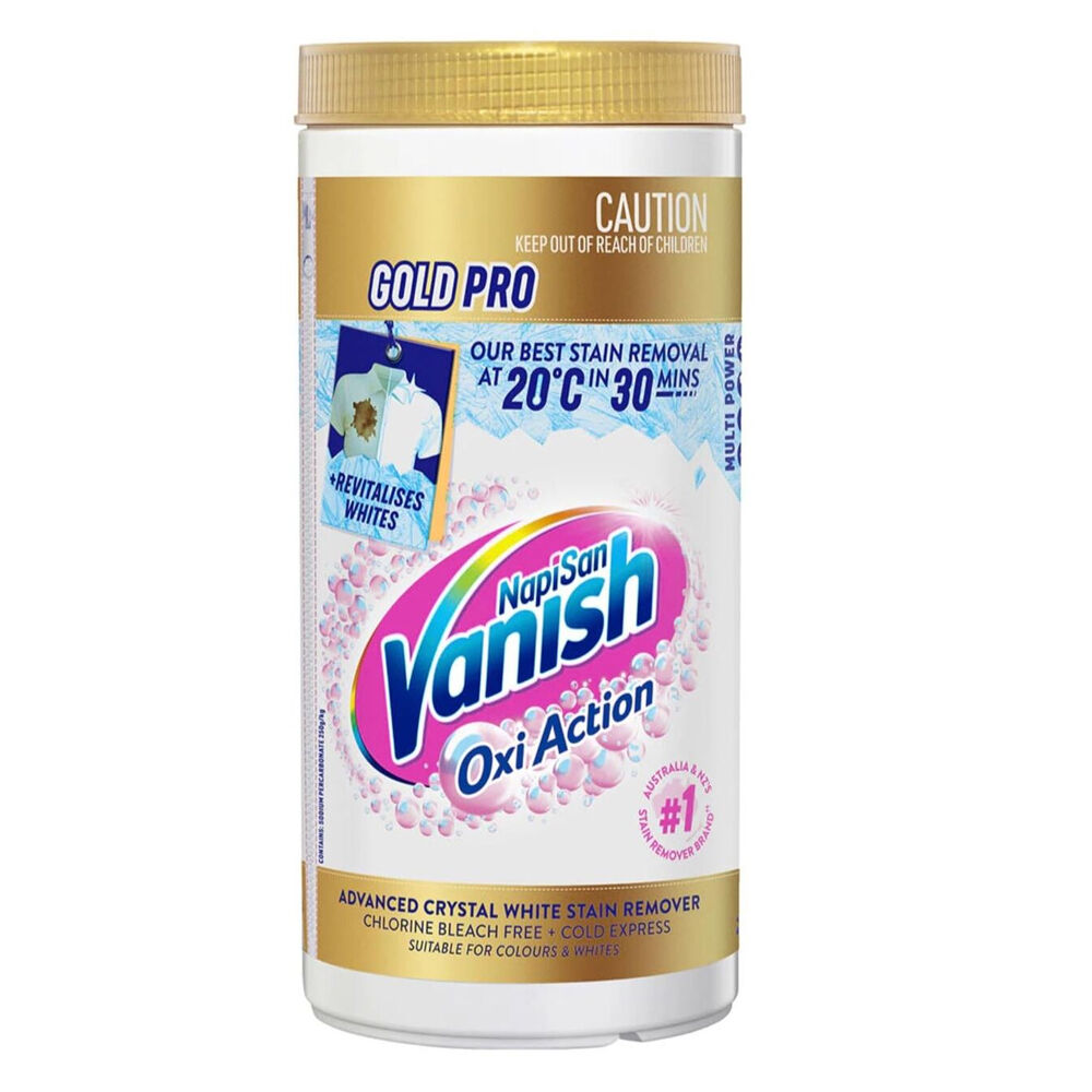 6PK Vanish Napisan Turbo Gold Pro Stain Remover Powder for Colour & White 2kg