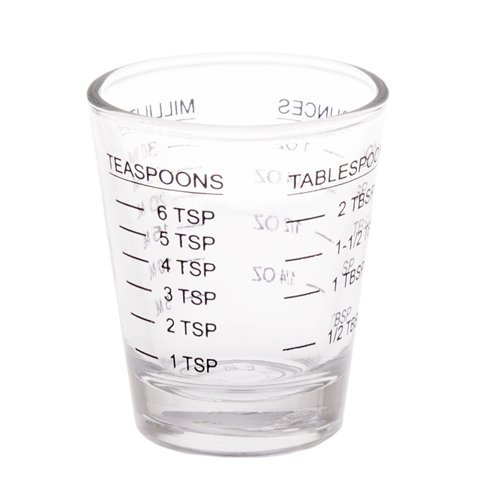 6PK Appetito Multipurpose Measure Glass 30ml Home Kitchen Cooking