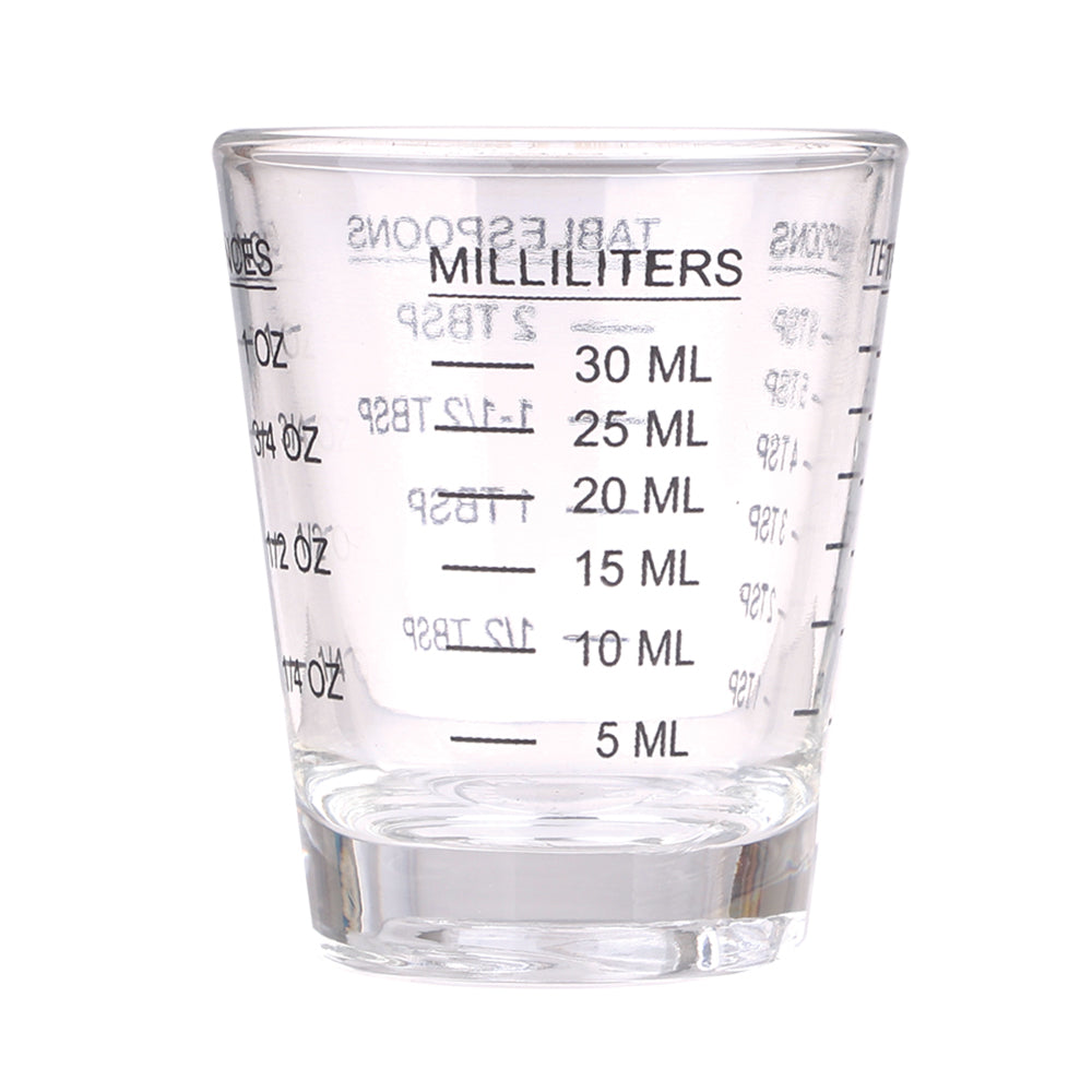 6PK Appetito Multipurpose Measure Glass 30ml Home Kitchen Cooking