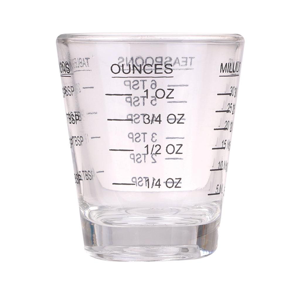 6PK Appetito Multipurpose Measure Glass 30ml Home Kitchen Cooking