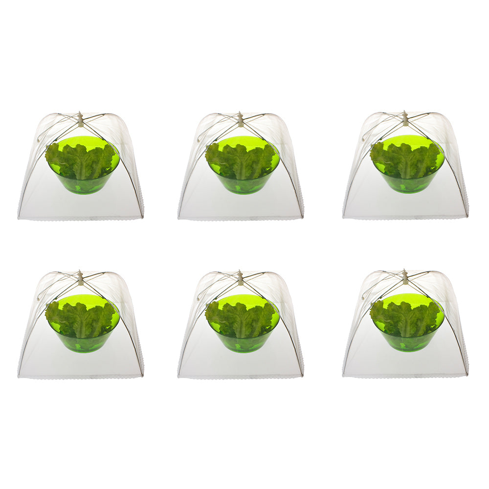 6PK Appetito Square Nylon Net Food Cover 41cm Home Kitchen Cooking White