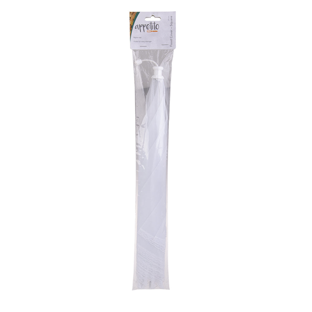6PK Appetito Square Nylon Net Food Cover 41cm Home Kitchen Cooking White