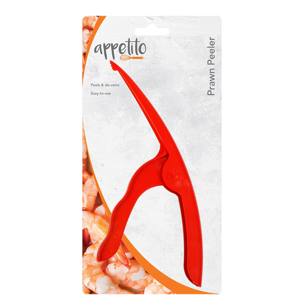 3PK Appetito Prawn Peeler Home Kitchen Cooking Tableware Red