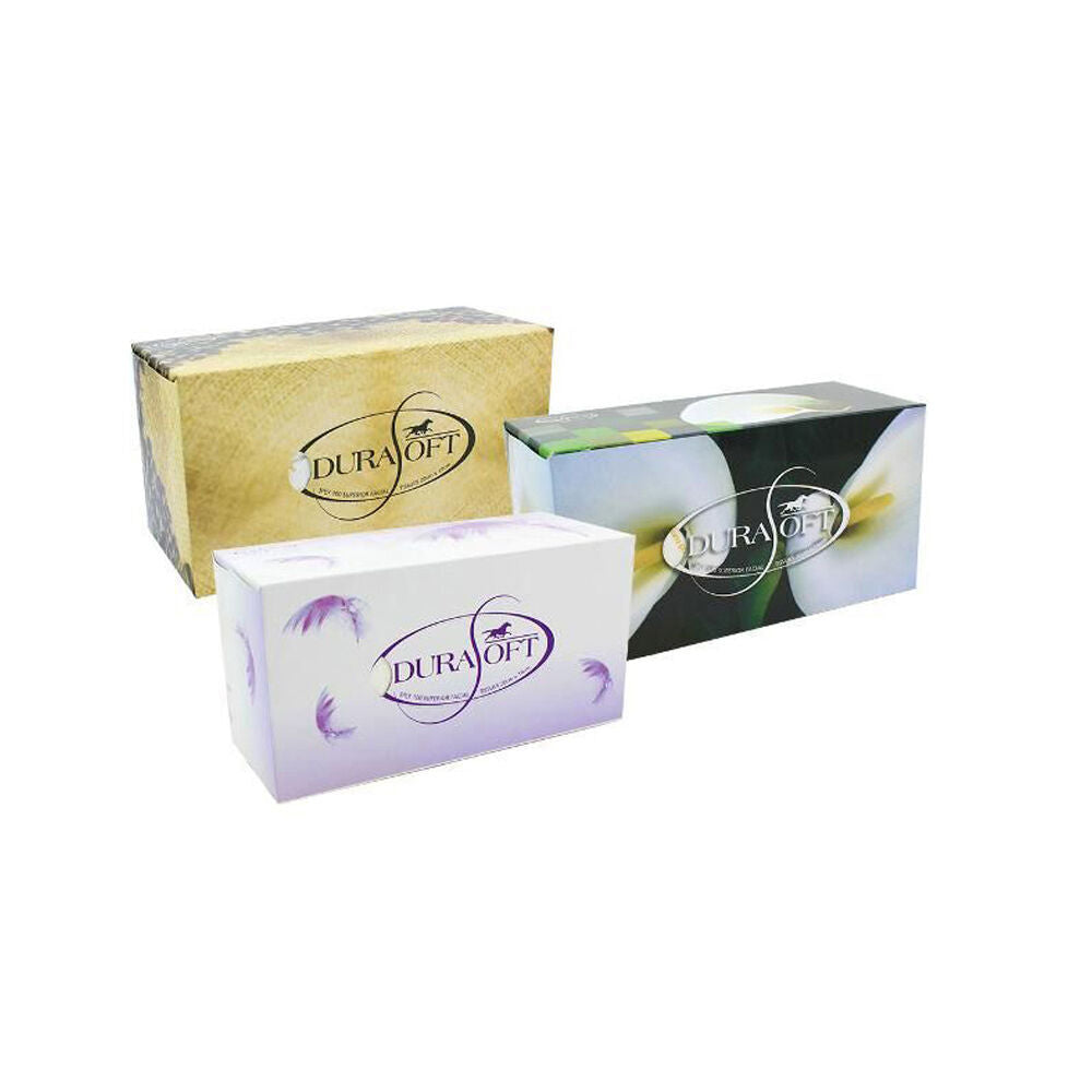 12PK Durasoft 3-Ply Facial Tissue Box 100 Sheet 18x18.5cm - White