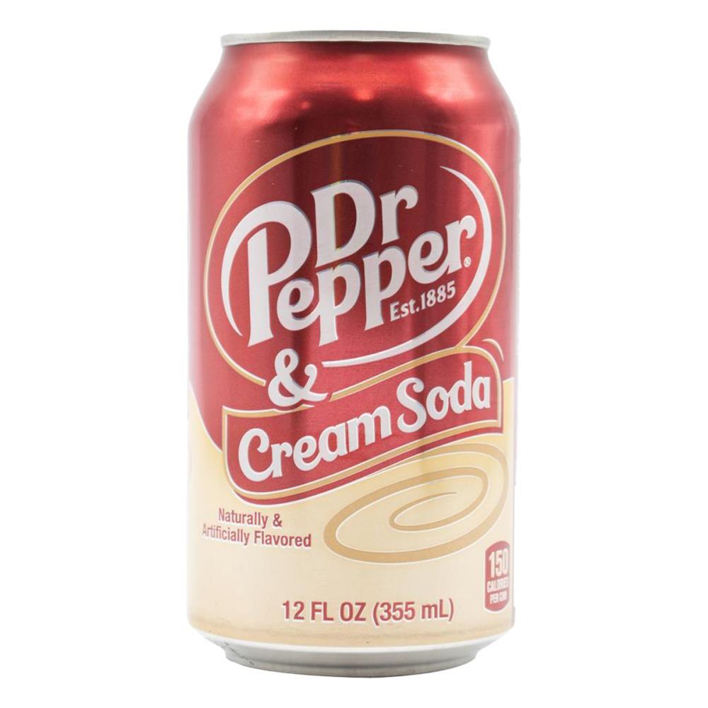 24PK USA Cans 355ml Dr Pepper Cream Soda Can Beverage Drink