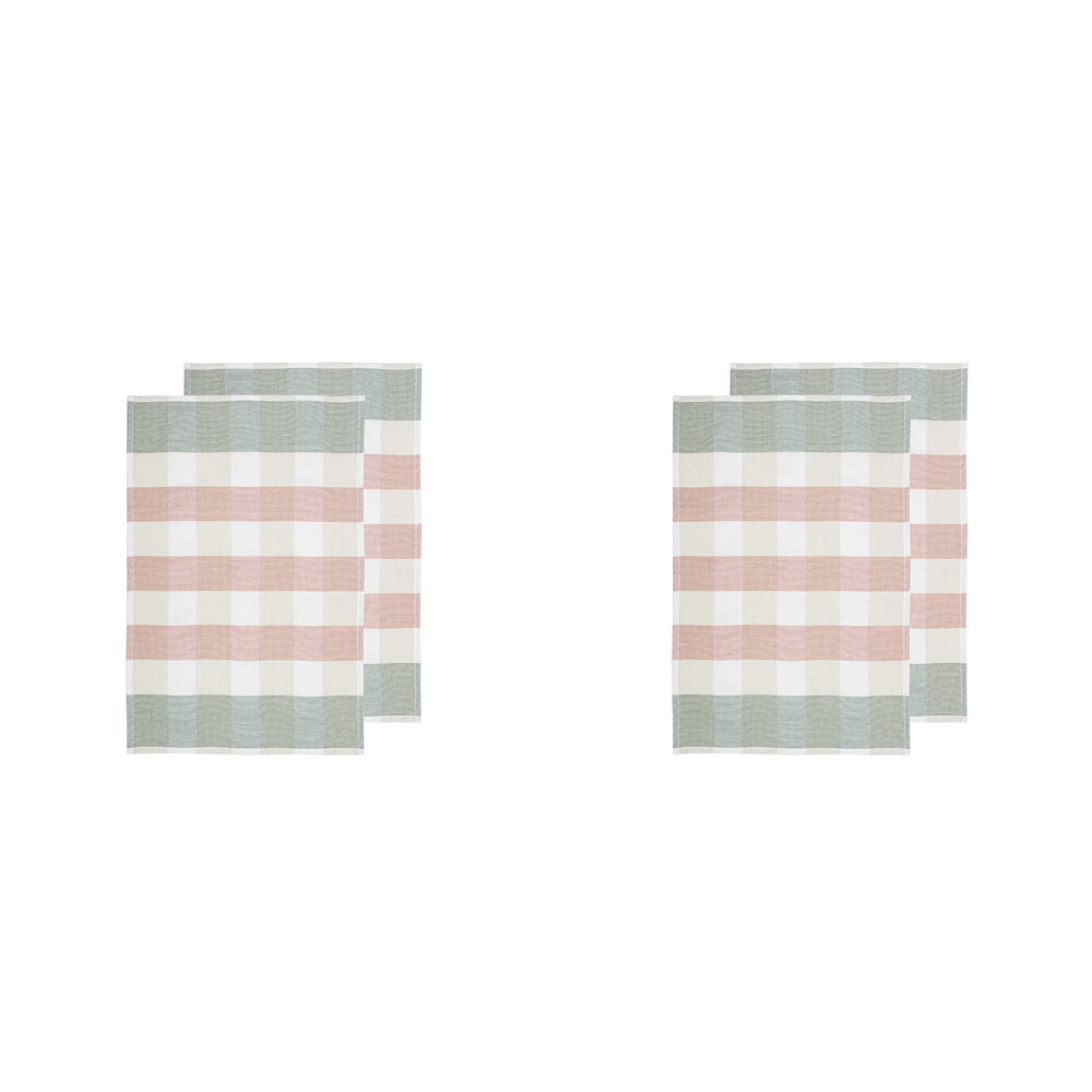2x 2pc Ladelle Bailie Terry Pink Kitchen Tea Towel Reusable Drying Cloth