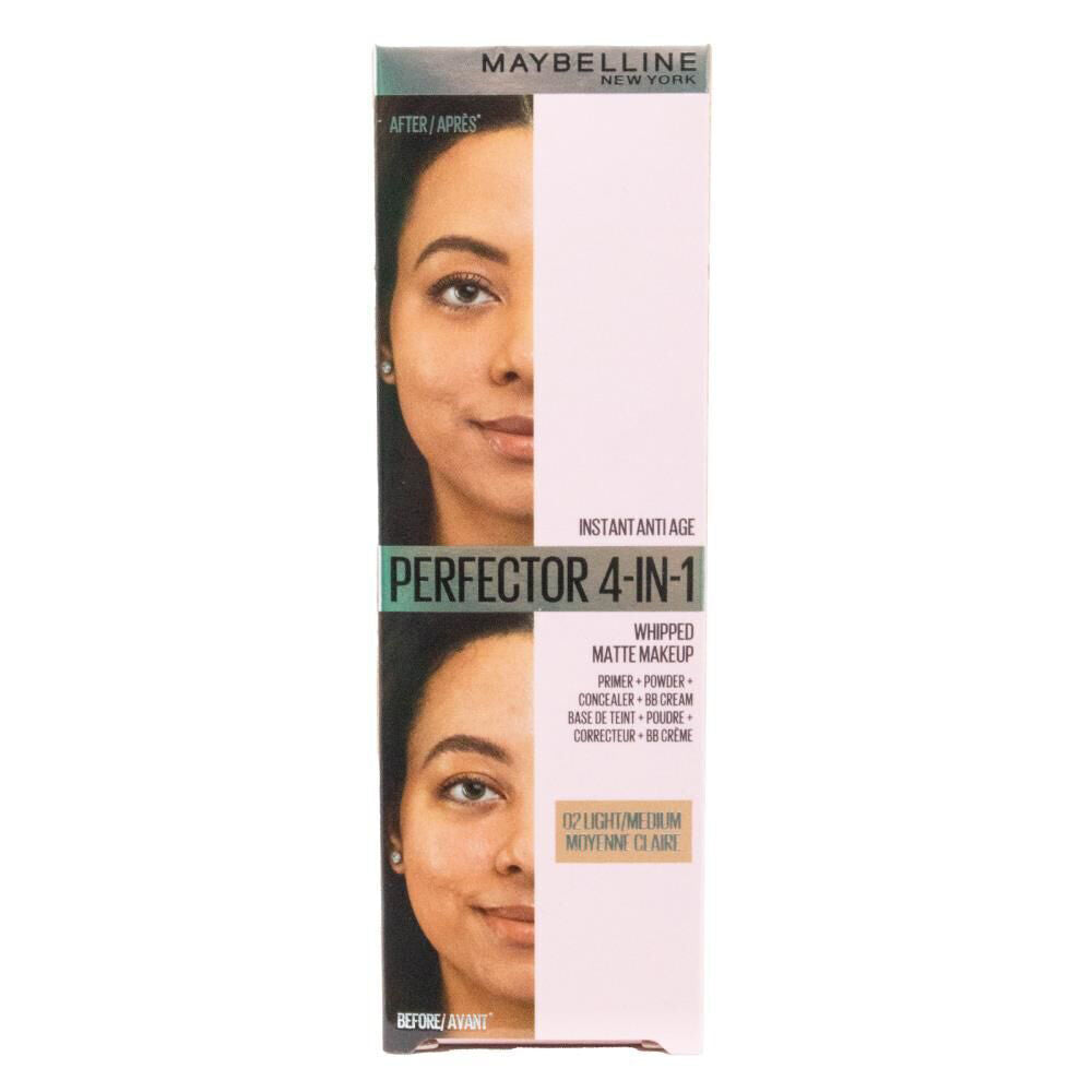 3PK Maybelline 4-in-1 Perfector Whipped Matte Makeup 30ml 02 Light Medium