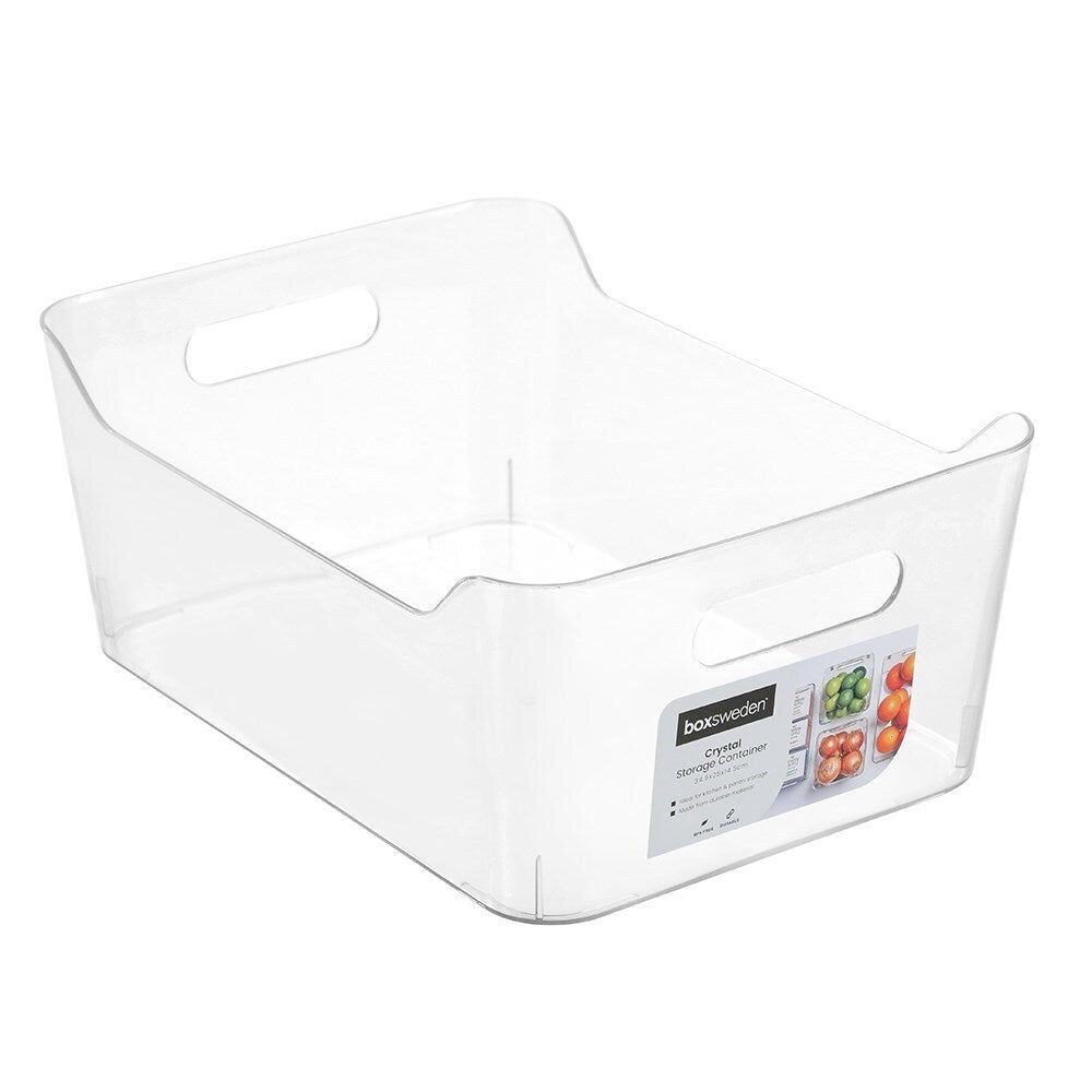 6PK Boxsweden Crystal Food Storage Container 34.5x25cm Large - Clear