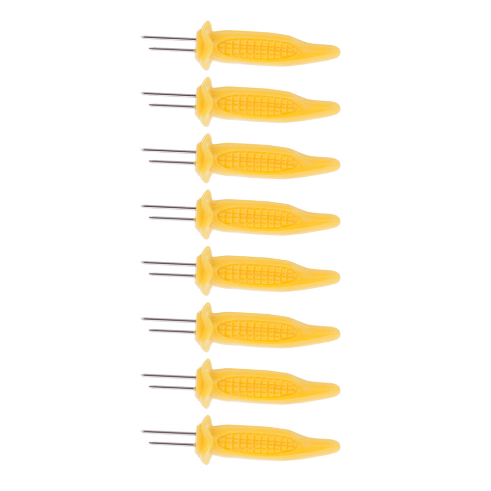 6x 8pc Appetito Corn Holders Home Kitchen Cooking Accessory - Yellow