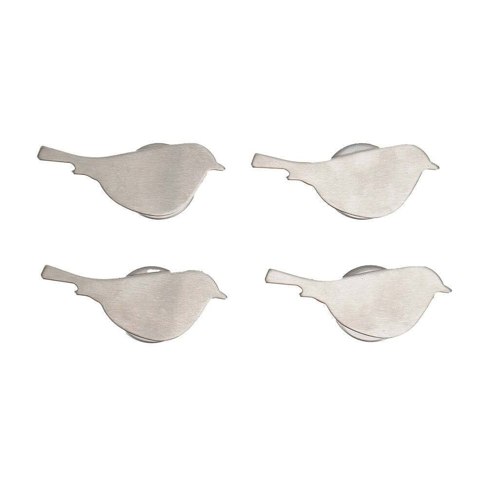 12pc Annabel Trends Magnetic Tablecloth Weights Bird Silver