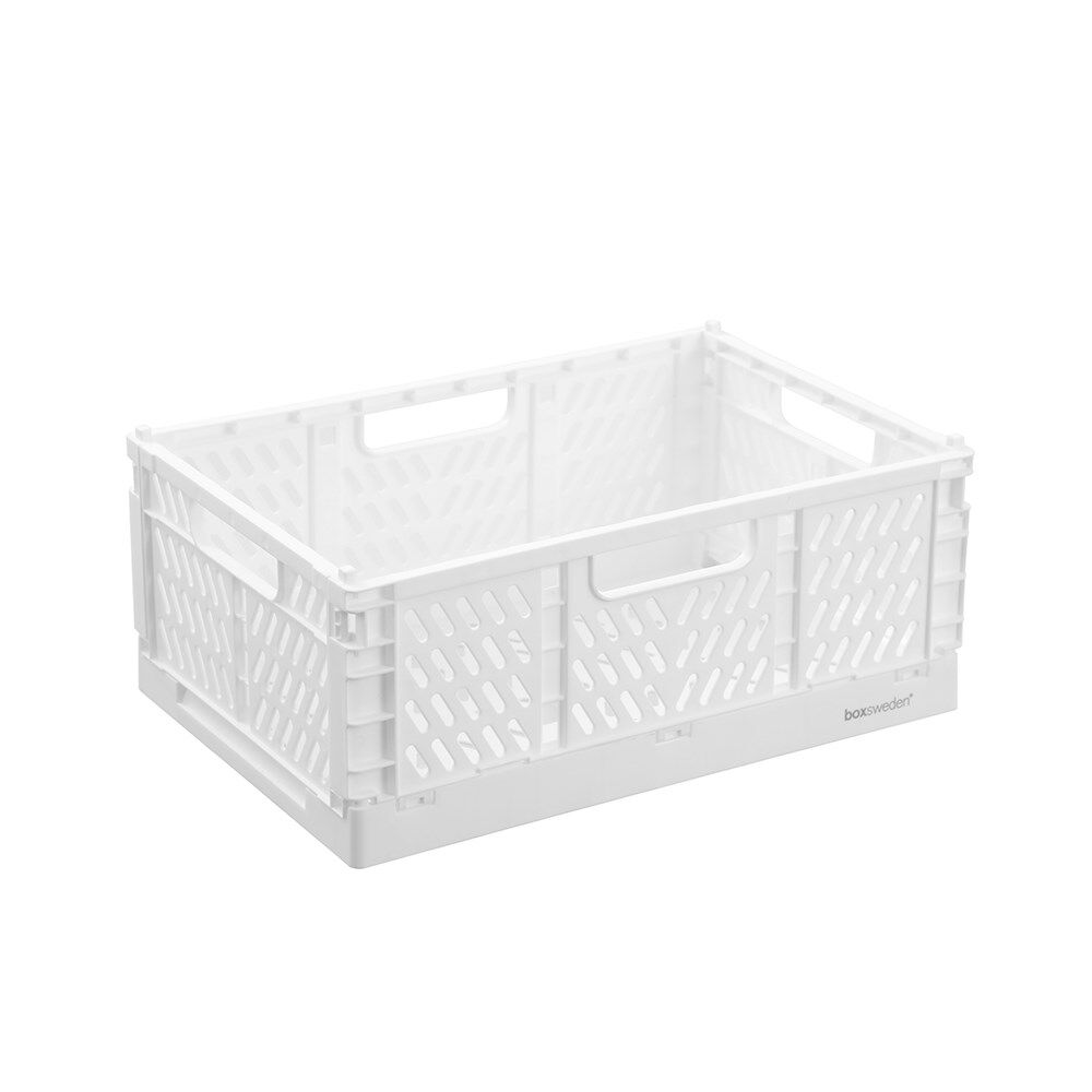 12PK Boxsweden Foldaway Storage Basket Organiser 6.3L 31x20x12cm Assorted