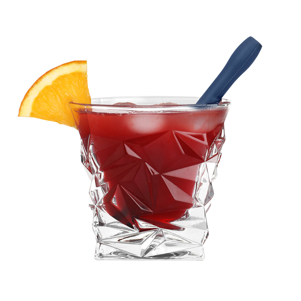 4x 5pc Appetito Silicone Cocktail Straws w/Brush 5 Asst. Colours