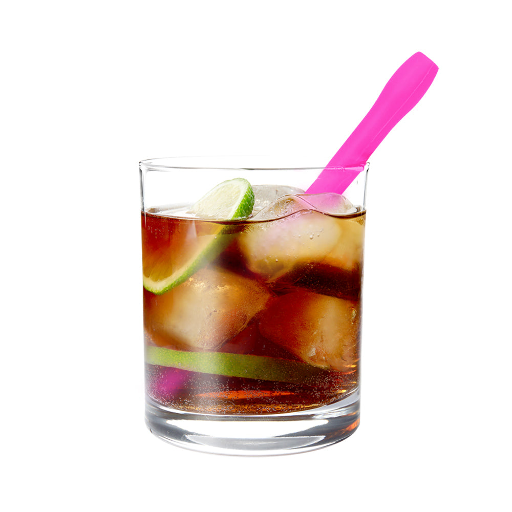 4x 5pc Appetito Silicone Cocktail Straws w/Brush 5 Asst. Colours