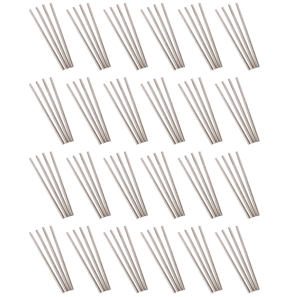24PK Appetito Stainless Steel Reusable Straight Smoothie Straws Home Kitchen