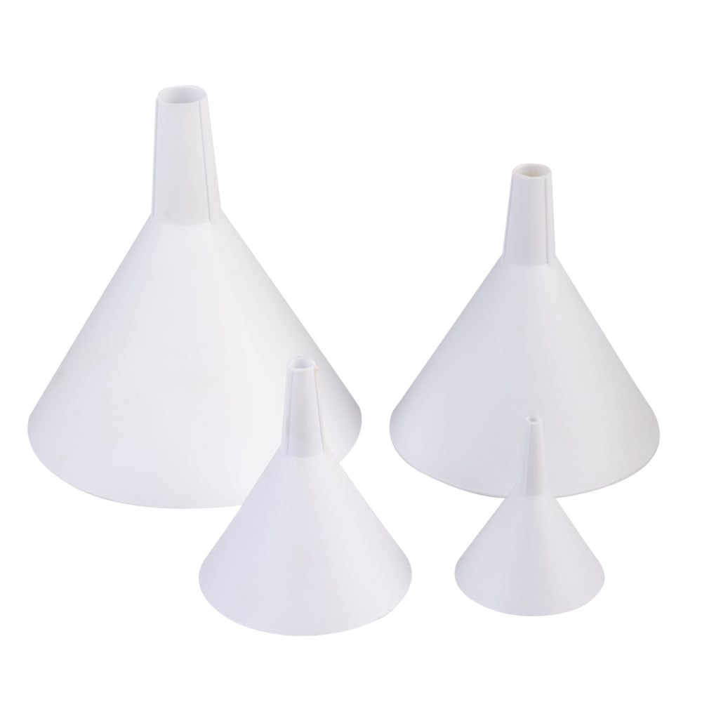 2x 4pc Appetito Pouring Funnels Home Kitchen Cooking White