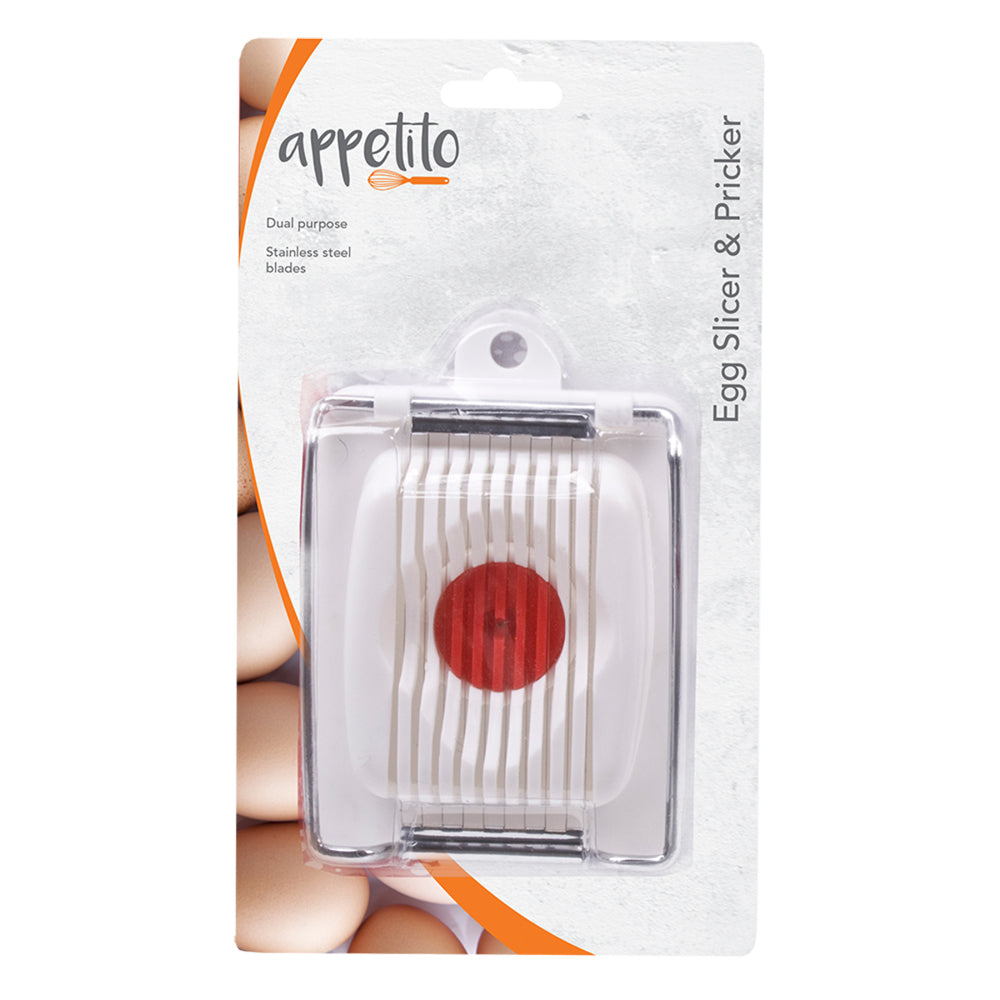 3PK Appetito Egg Slicer/Pricker Home Kitchen Cooking White