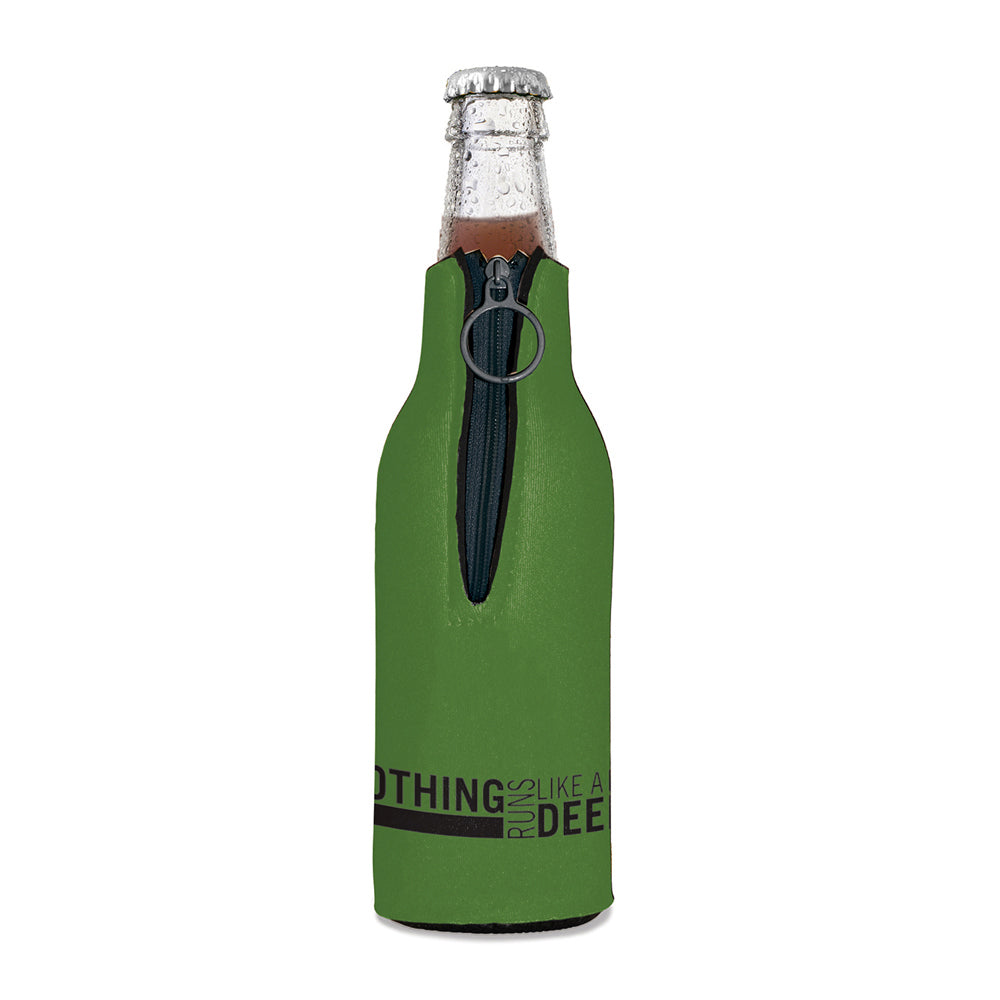 2PK John Deere Bottle Cooler-Green & Black w/Tractor Graphic 12oz/375ml