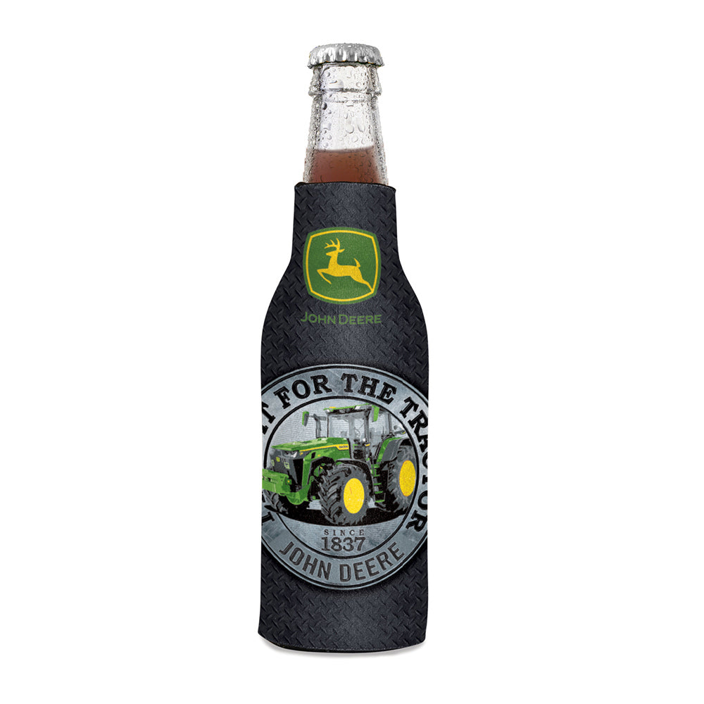 2PK John Deere Bottle Cooler-Green & Black w/Tractor Graphic 12oz/375ml