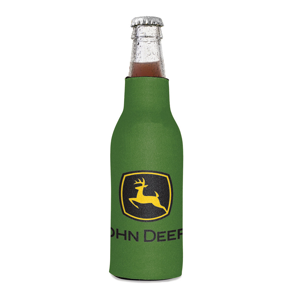 2PK John Deere Bottle Cooler-Green with Trademark Logo 12oz/375ml
