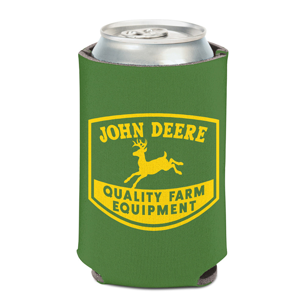 3PK John Deere Can Cooler-Green with Retro Quality Farm Equipment Logo 12oz/375ml