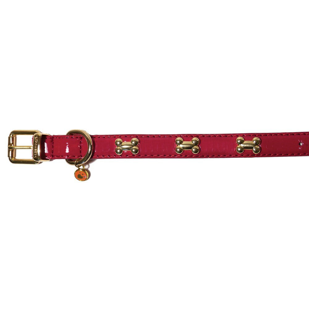 2PK Rosewood Cherry Pet/Dog 48cm Adjustable Neck Nylon Collar Fashion Choker L Red