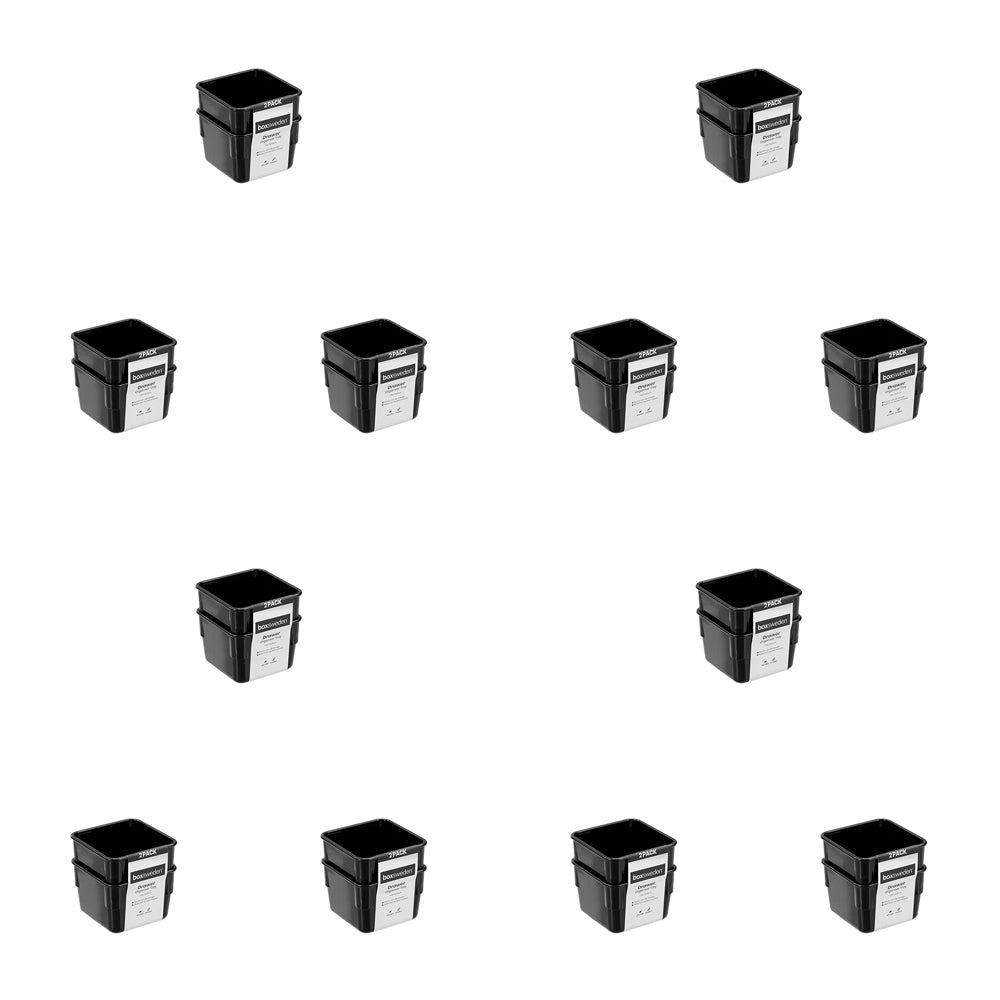 12PK Boxsweden Drawer Organiser Tray Square 7.5x5cm - Assorted
