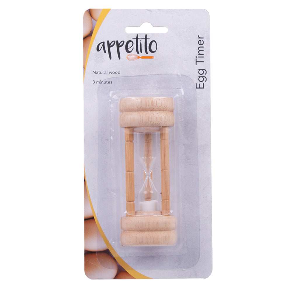 6PK Appetito Natural Wood Egg Timer Home Kitchen Cooking