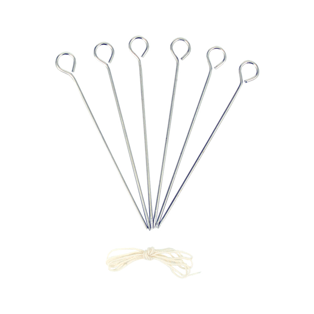 12x 6pc Appetito Stainless Steel Poultry Lacers Kitchen Cooking Utensil