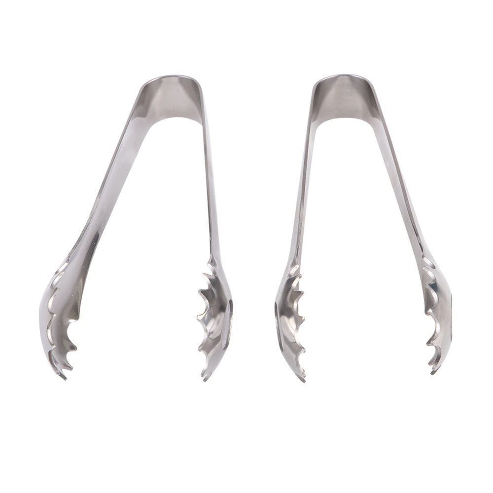 4x 2pc Appetito Stainless Steel Appetiser Tongs 13cm