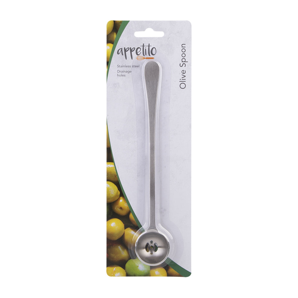 4PK Appetito Stainless Steel Olive Spoon Home Kitchen Cooking