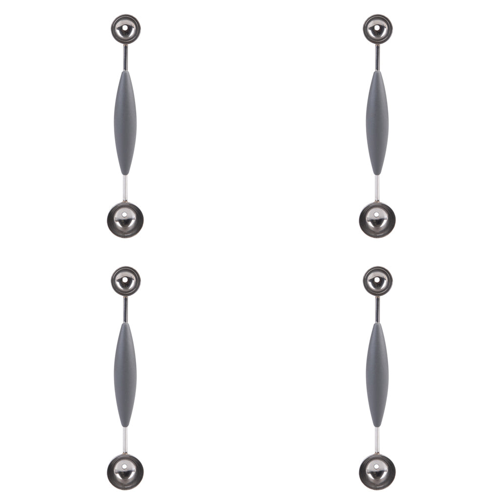 4PK Appetito Stainless Steel Double Melon Baller w/ Soft Grip