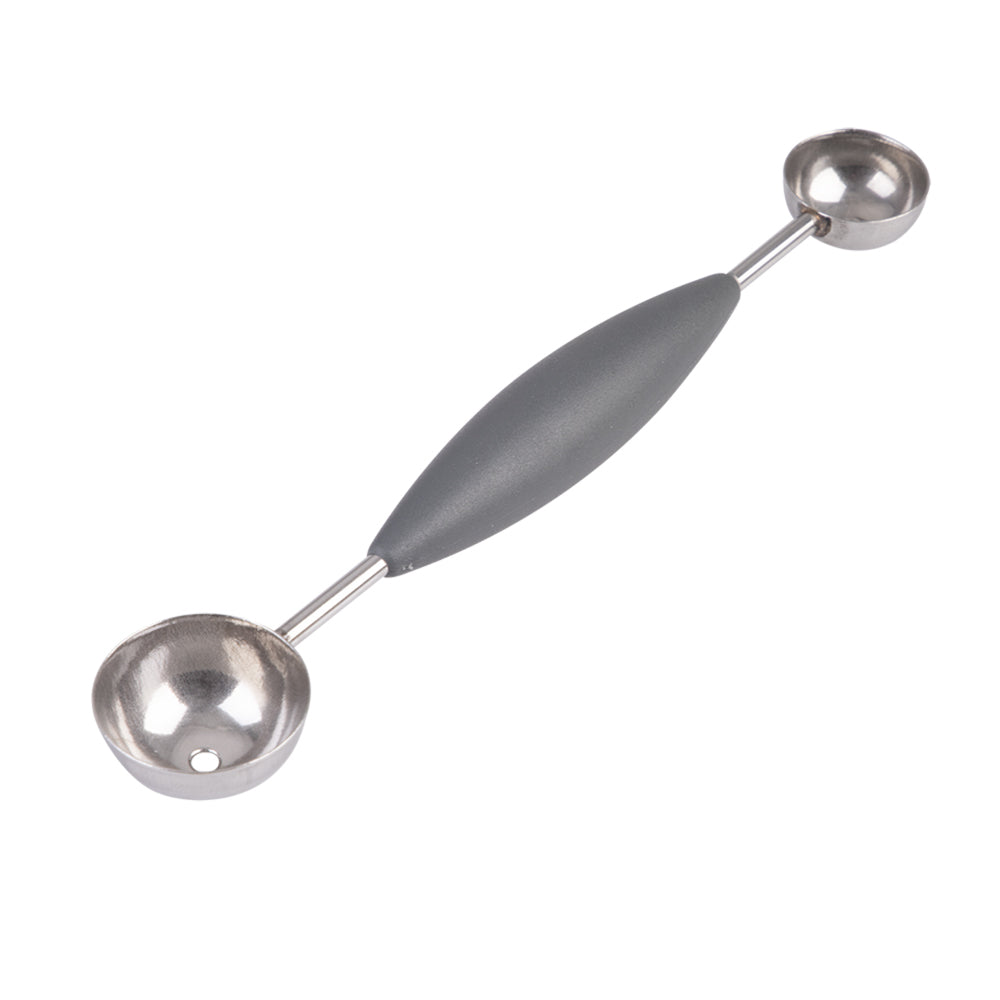 4PK Appetito Stainless Steel Double Melon Baller w/ Soft Grip