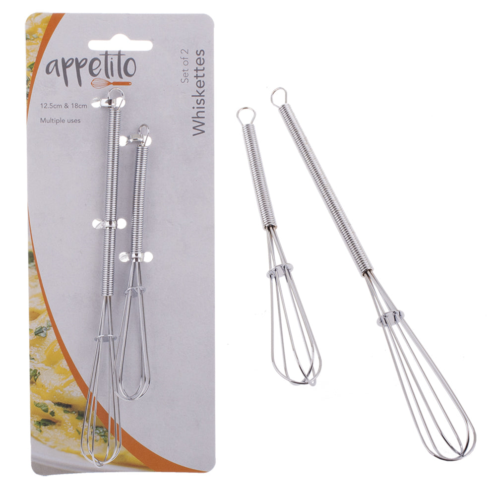 12x 2pc Appetito Whiskettes 12.5/18cm Home Kitchen Cooking Utensil