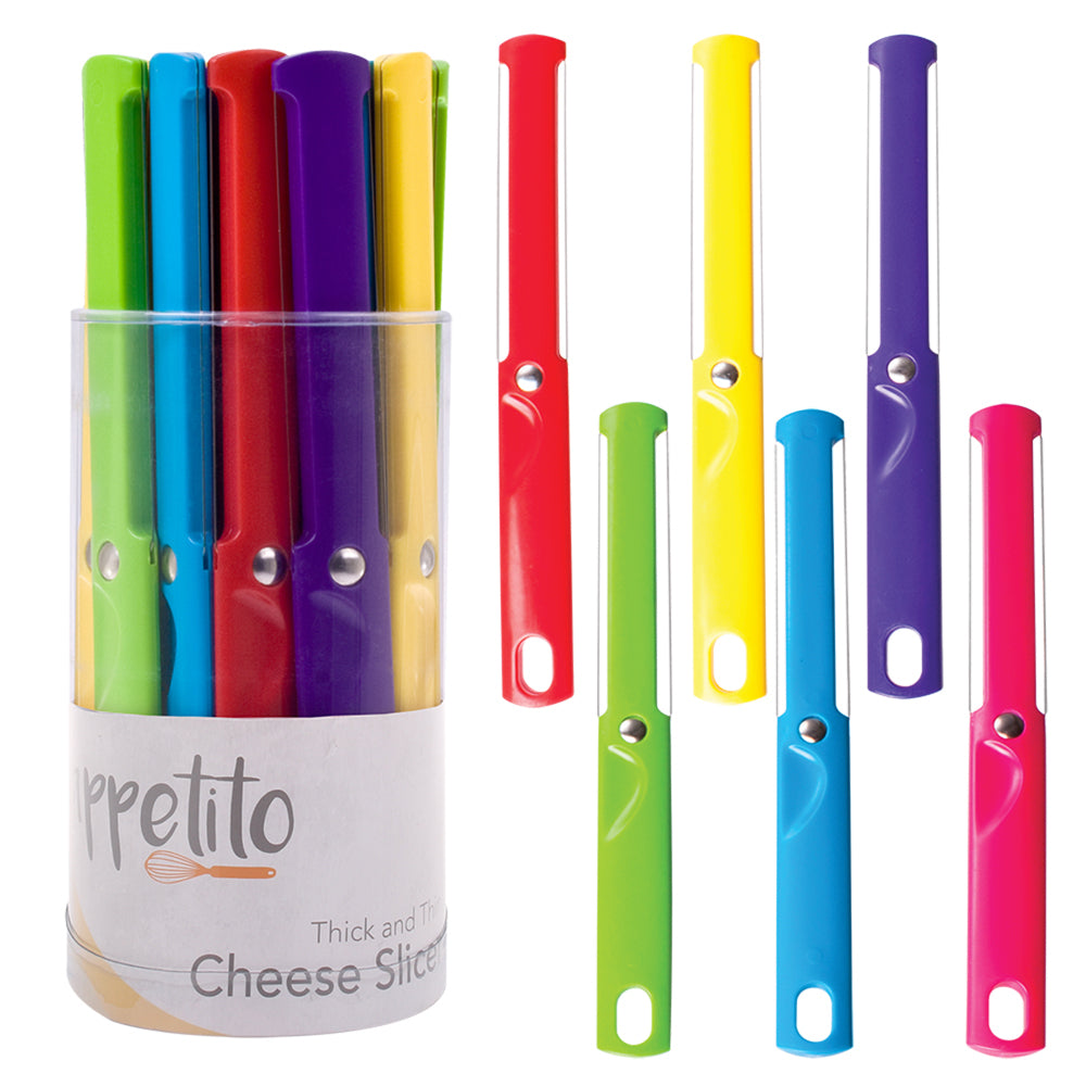 4x Appetito Cheese Slicer Thick & Thin Set Assorted