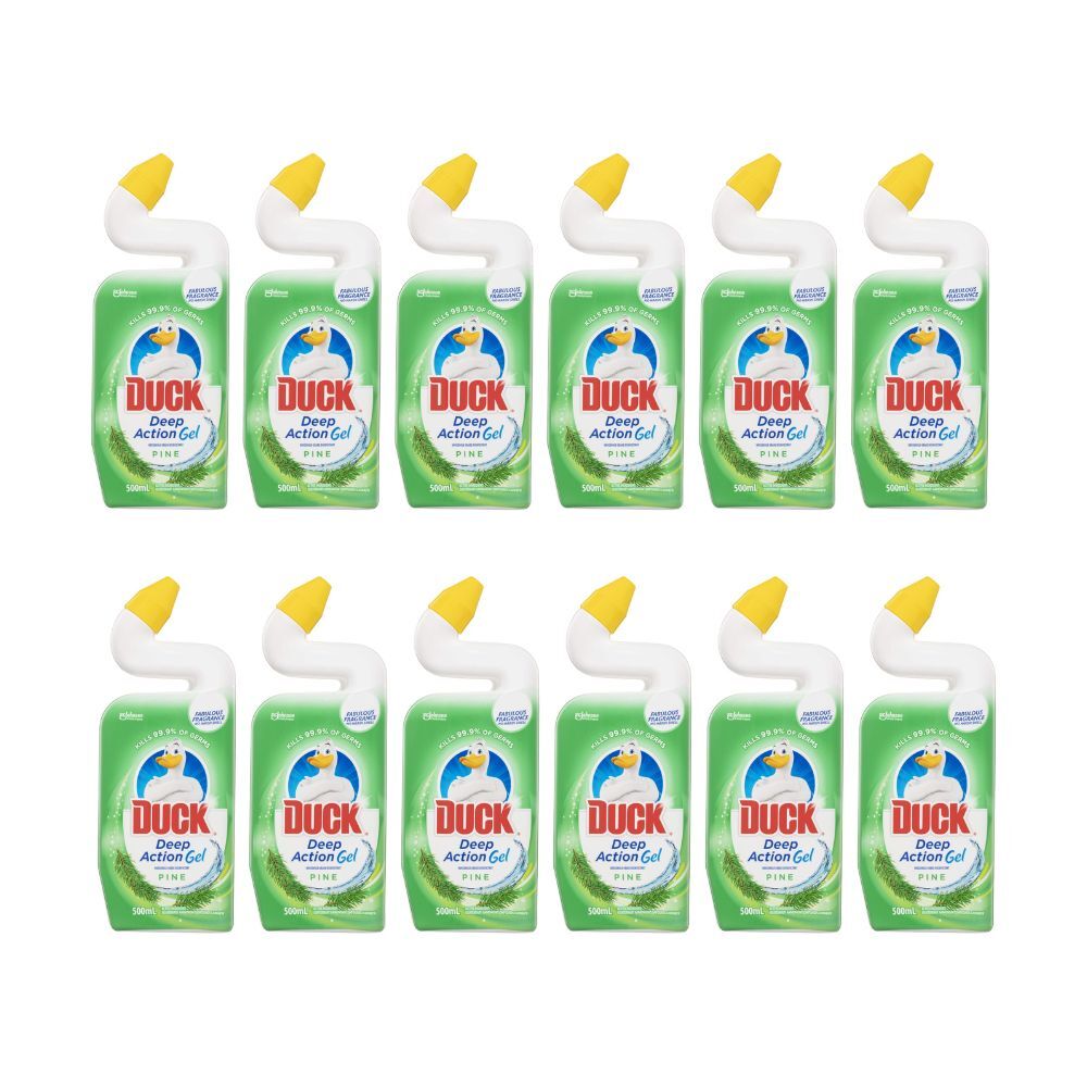 12PK Duck Deep Action Gel Pine Cleaner Bottle 500ml Liquid Cleaning Detergent