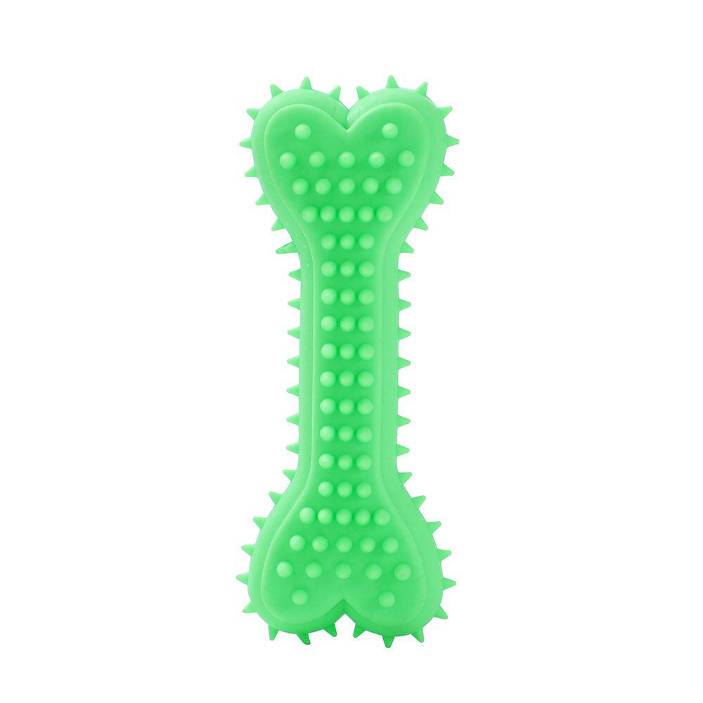 12x Paws & Claws Rubber Spikey Bone Pet Dental Toy Assorted