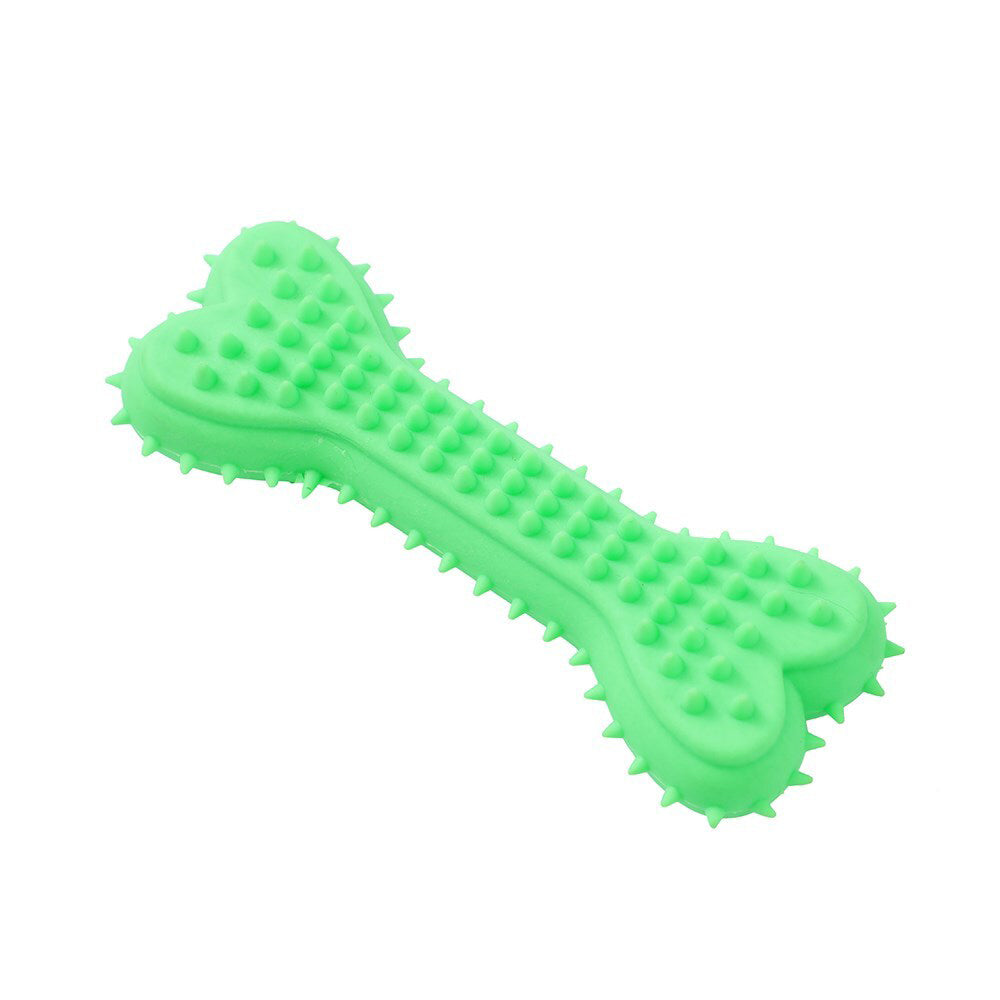 12x Paws & Claws Rubber Spikey Bone Pet Dental Toy Assorted