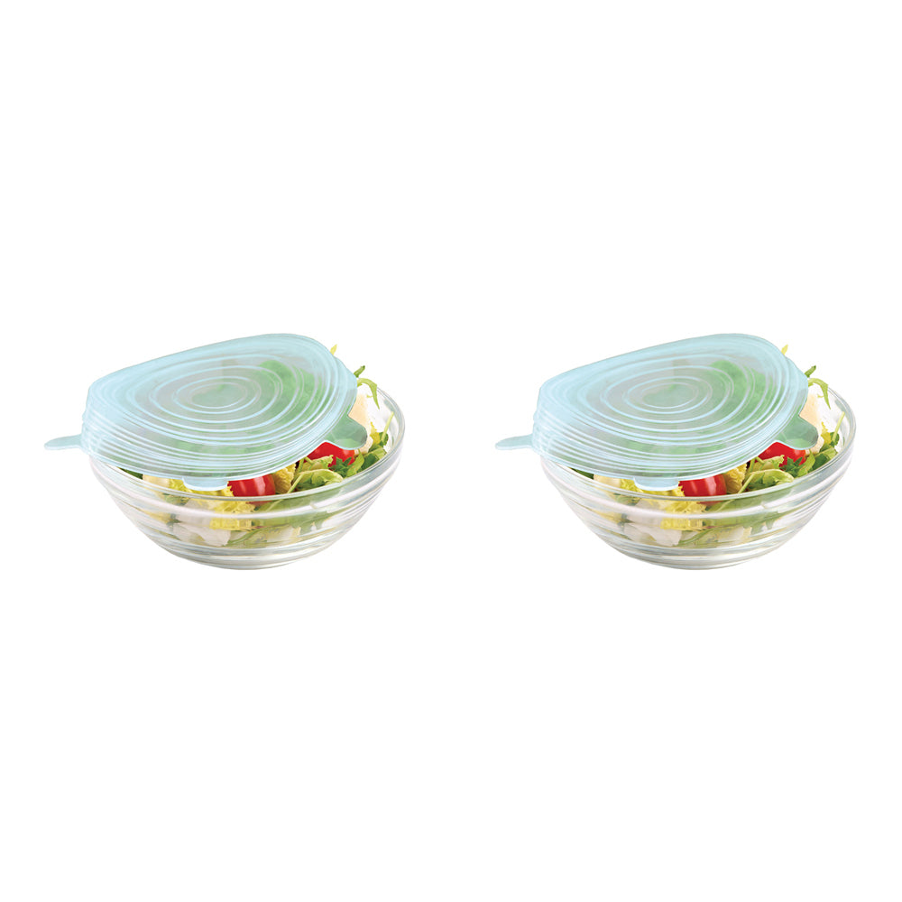 2x 2pc Appetito Reusable Silicone Food Covers Home Kitchen Cooking 25/28cm