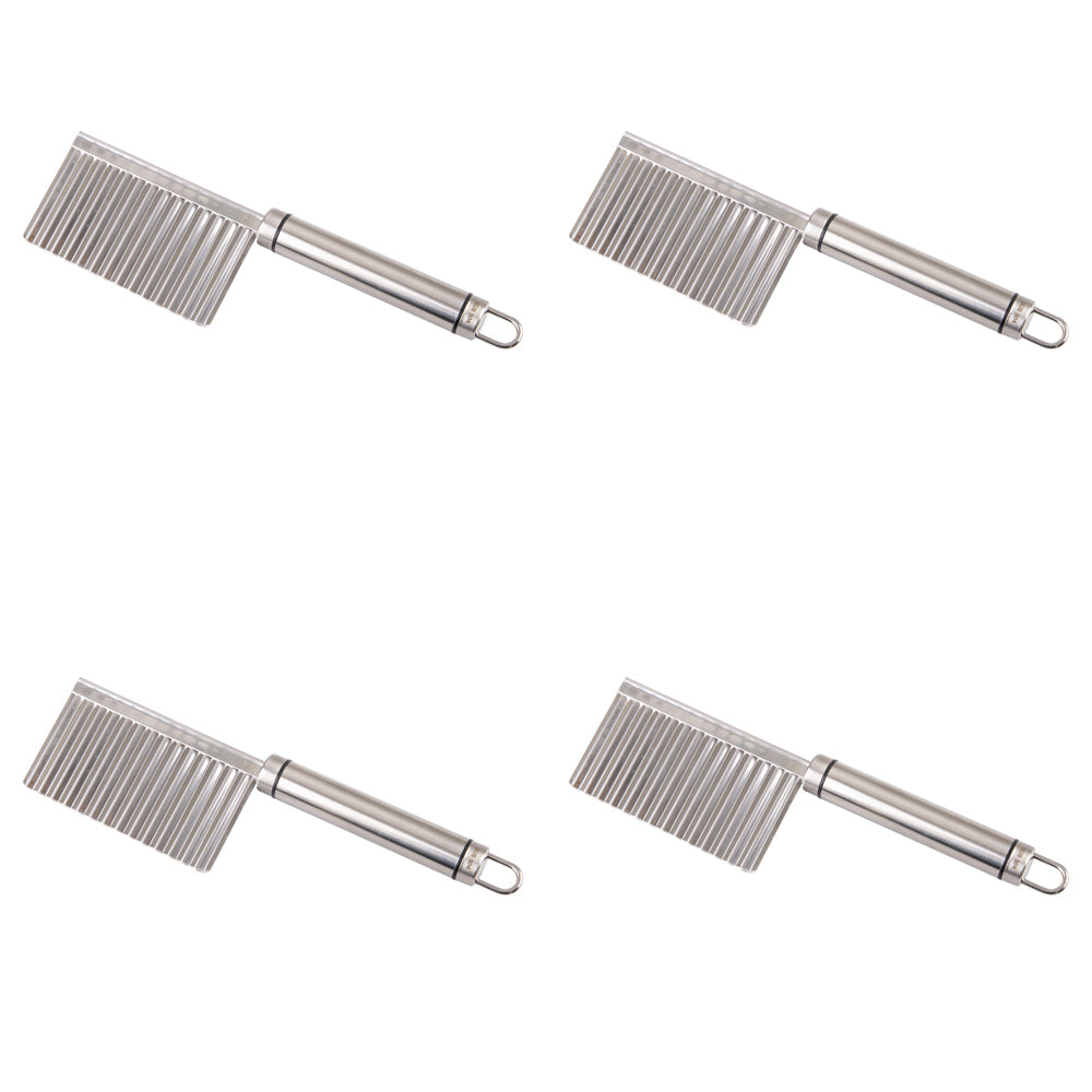 4PK Appetito Stainless Steel Crinkle Vegetable Cutter