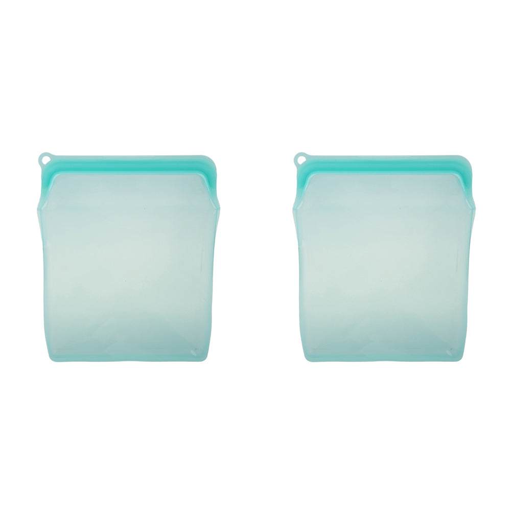 2PK Appetito Silicone Extra Large Food Storage Bag 1960ml Aqua