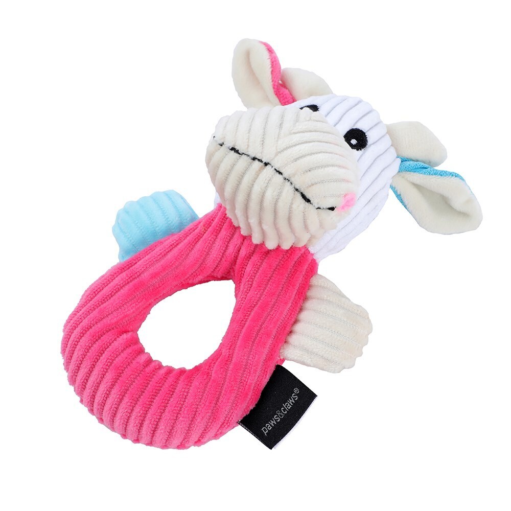 8x 2pc Paws & Claws Plush Animal Tugger 12x24cm - Assorted