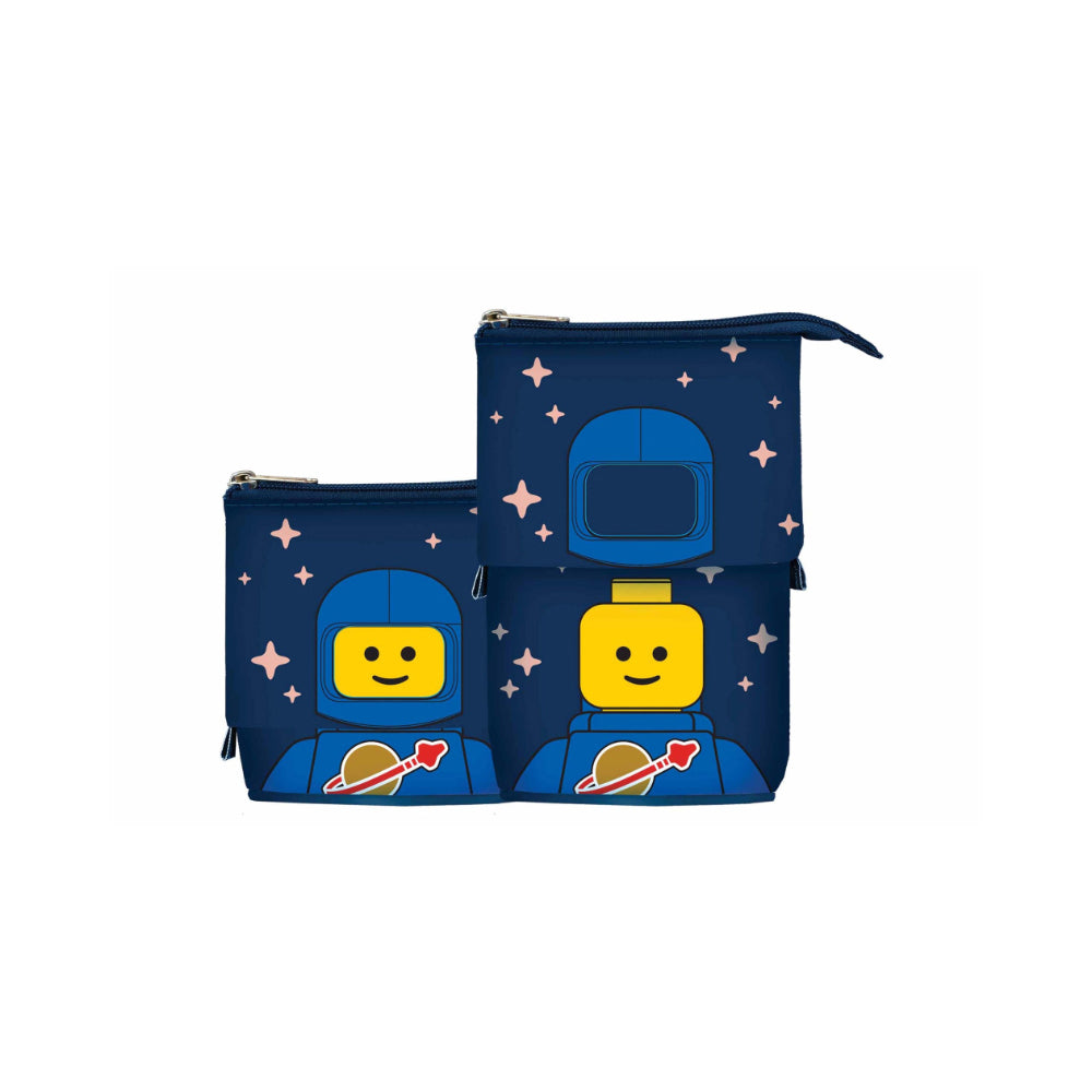 2PK Lego Mini Figures Pencil Case Pop Up Spaceman Kids Play Toy - Blue 6y+
