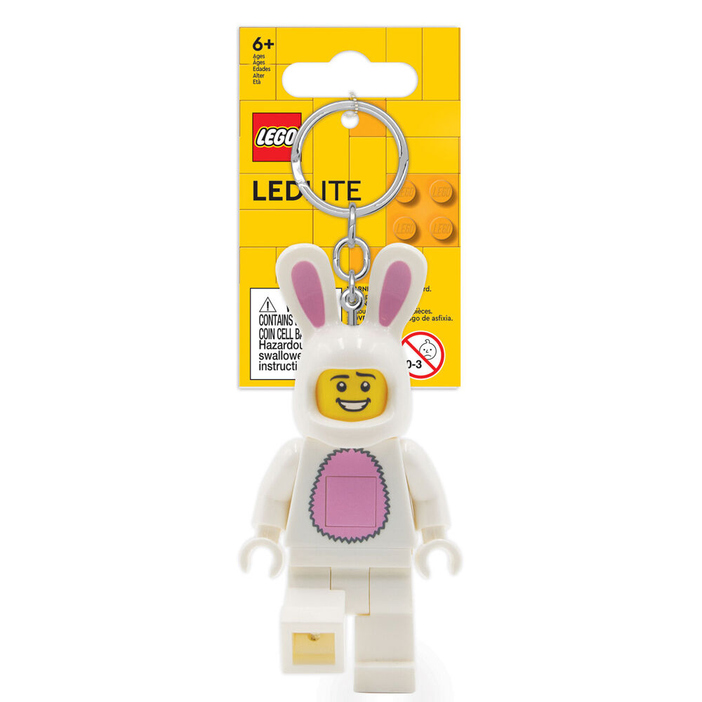 Lego Brick Mini Keychain Light Bunny Hanging Accessory Key Ring Bag Charm