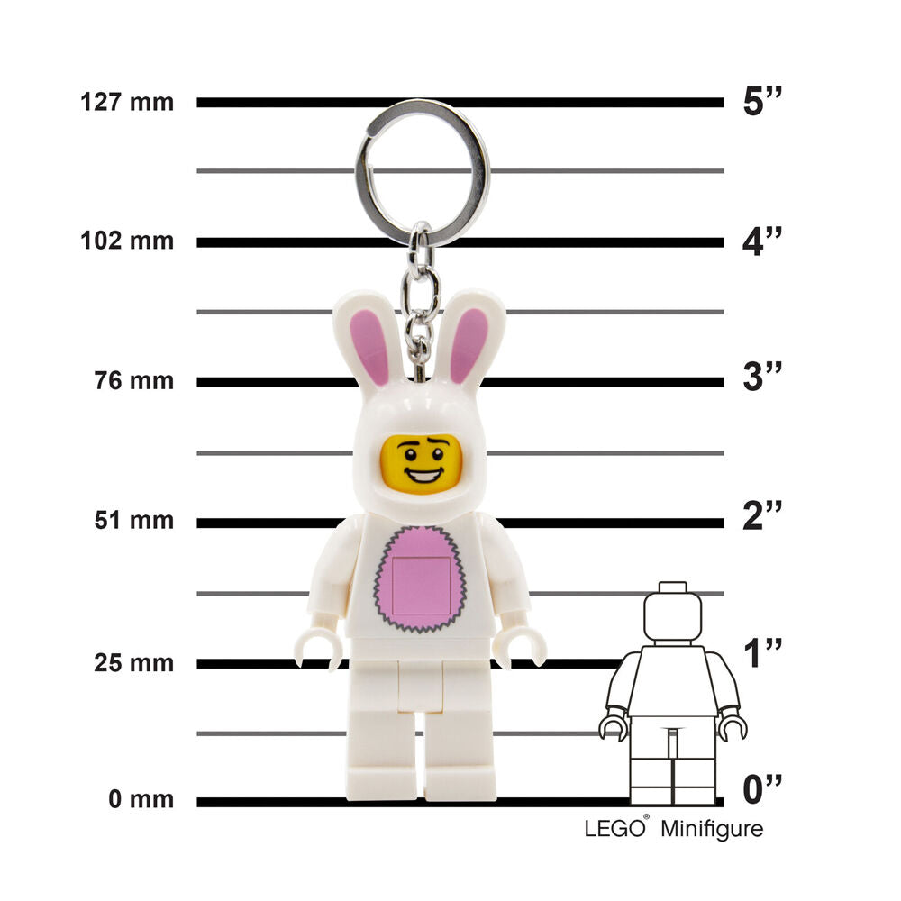 Lego Brick Mini Keychain Light Bunny Hanging Accessory Key Ring Bag Charm