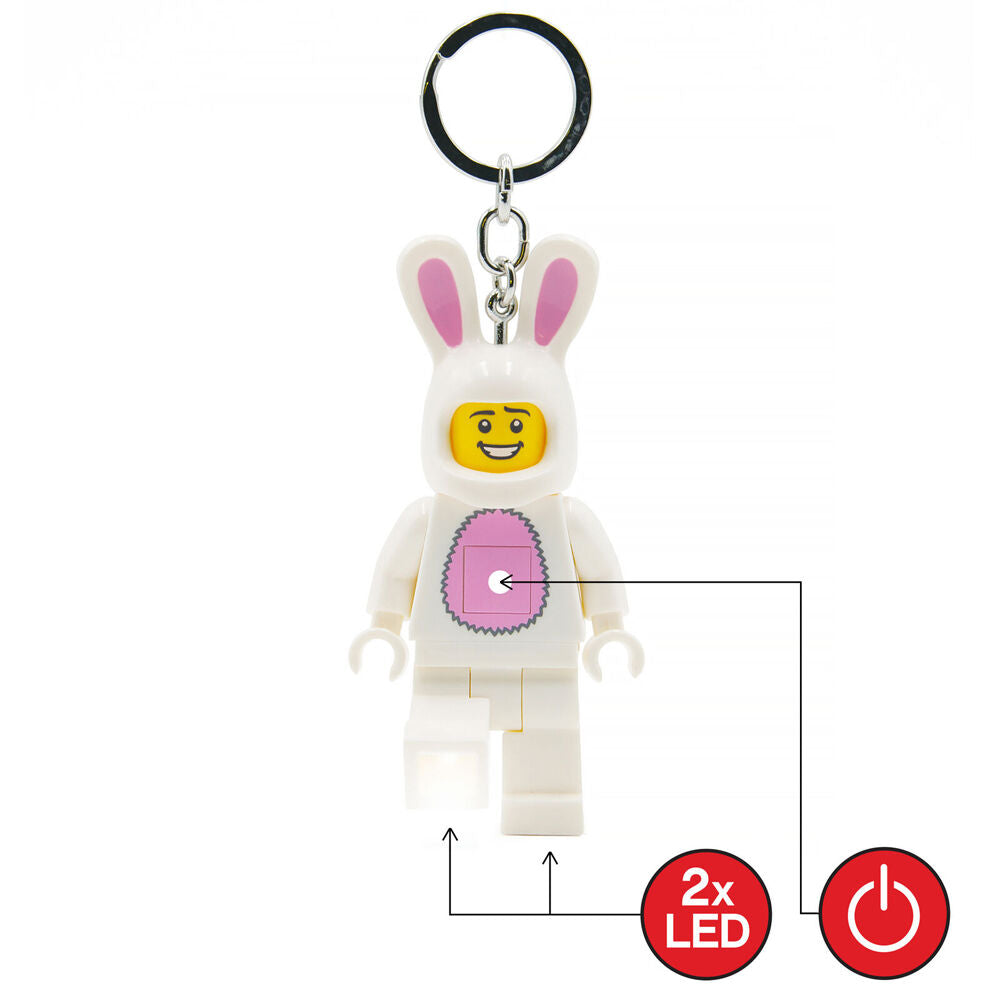 Lego Brick Mini Keychain Light Bunny Hanging Accessory Key Ring Bag Charm
