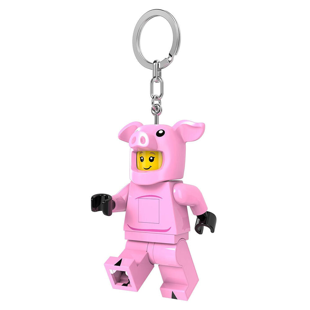Lego Brick Keychain Light Piggy Girl Hanging Accessory Key Ring Bag Charm